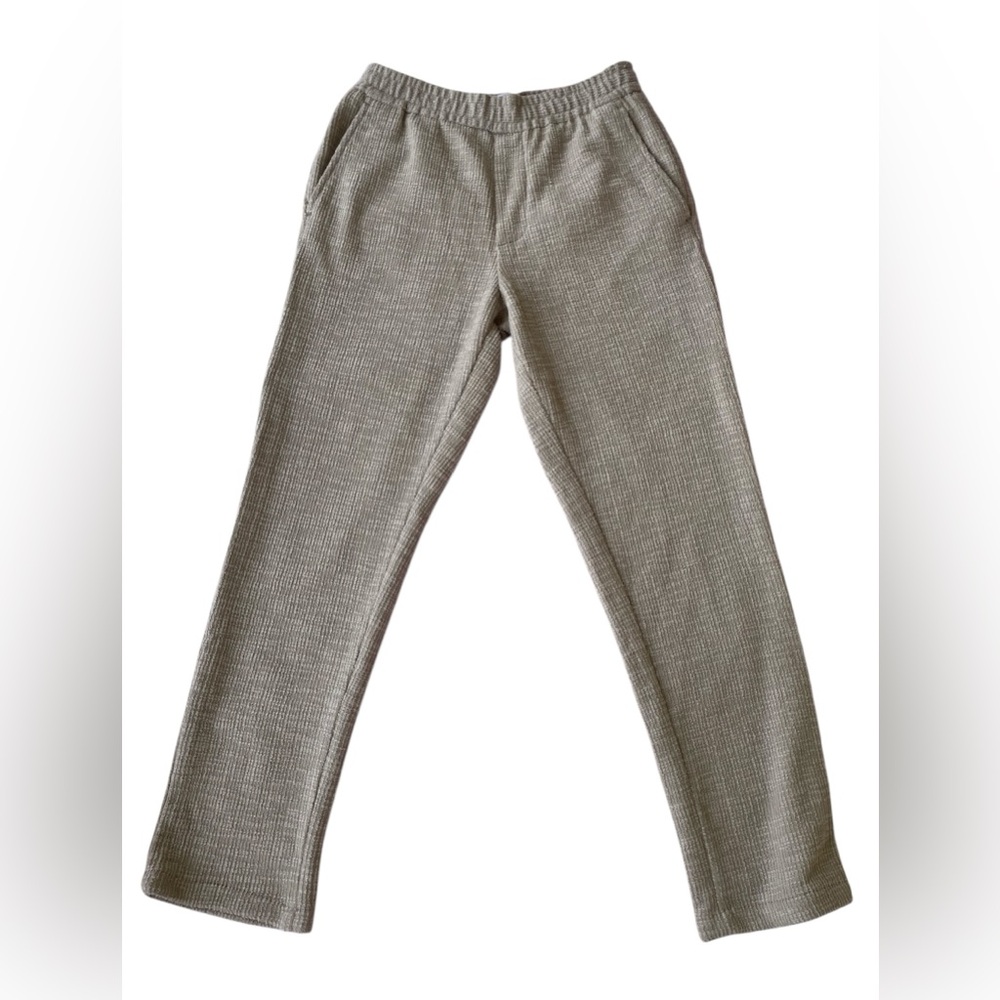 Zara Tan Joggers Elastic Waistband Soft Knit